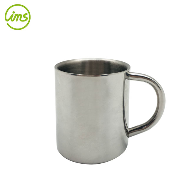 Stainless Steel Double Walled Coffee Mug – Insulated 304 Steel Cup with Handle